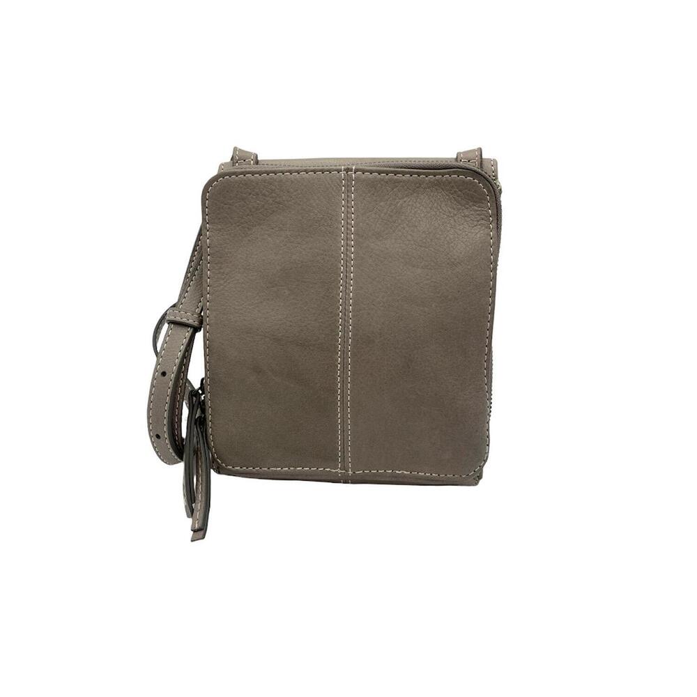 American Leather Co. Kansas Leather Crossbody Gray - Picture 2 of 3